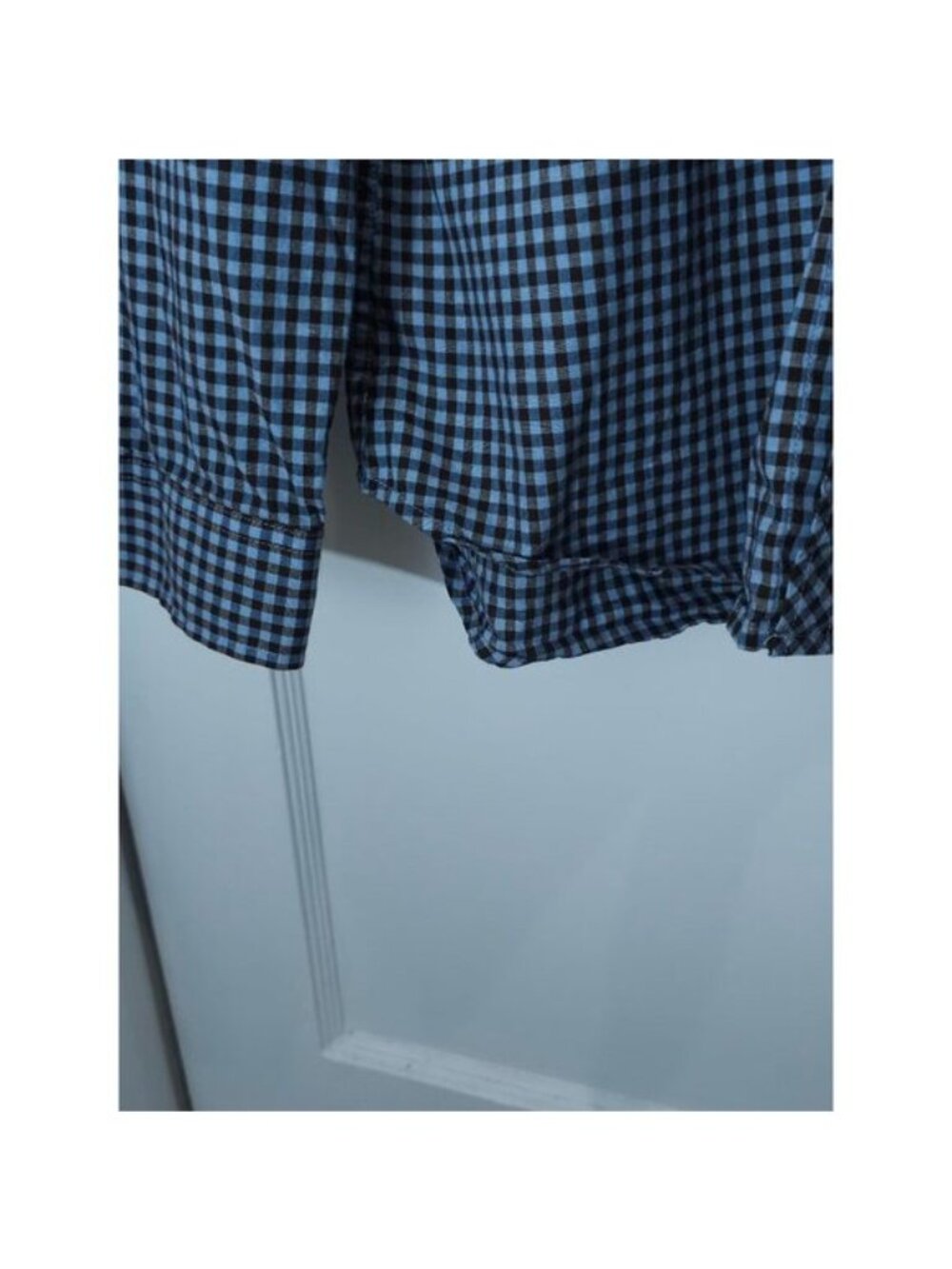Ben Sherman Men's Blue & Brown Gingham Stretch Long Sleeve Size Large - Picture 7 of 8